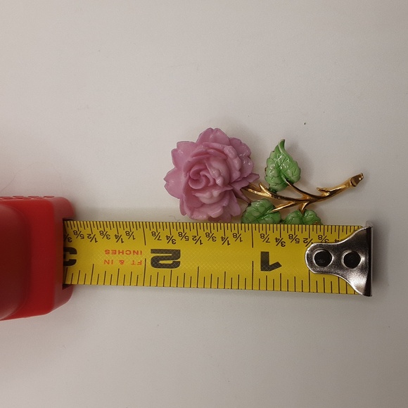 Vintage JJ Jonette Rose Brooch & Clip-On Earrings Set - Excellent Used Condition - Picture 12 of 16